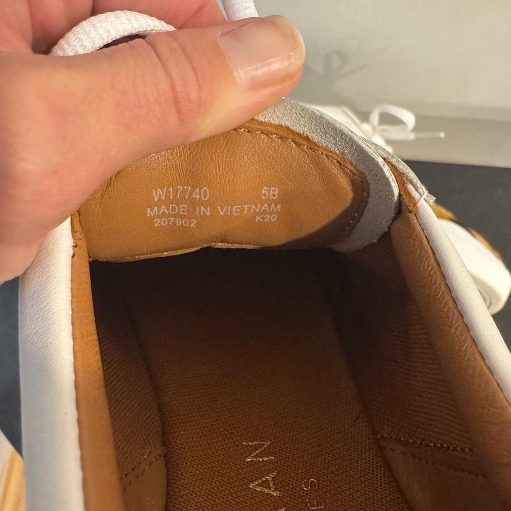 Cole Haan White Sneakers with Tan and Black Leopard Accents - Picture 8 of 12